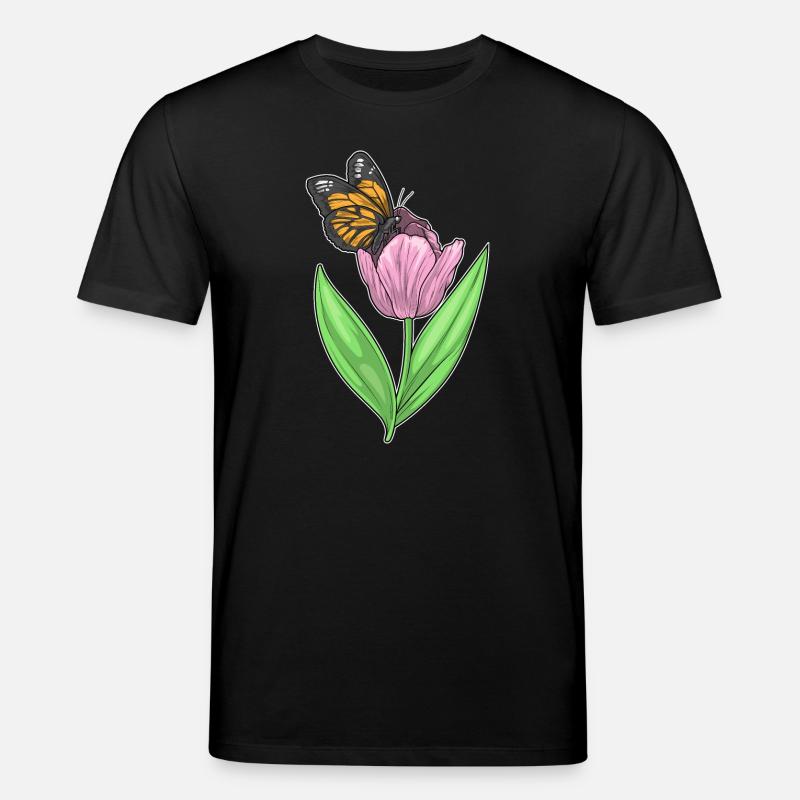 Papillon Tulipe - T-shirt bio CREATOR Stanley/Stella Unisexe - noir