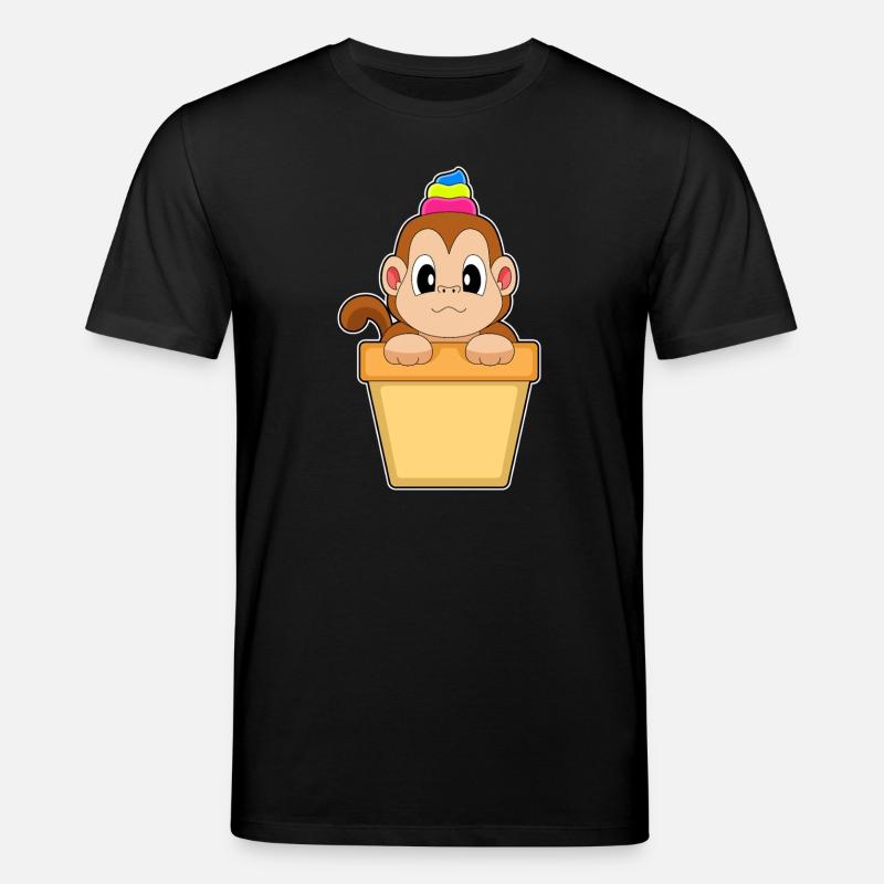 Affe Cupcake - Stanley/Stella Unisex Bio-T-Shirt CREATOR  - Schwarz