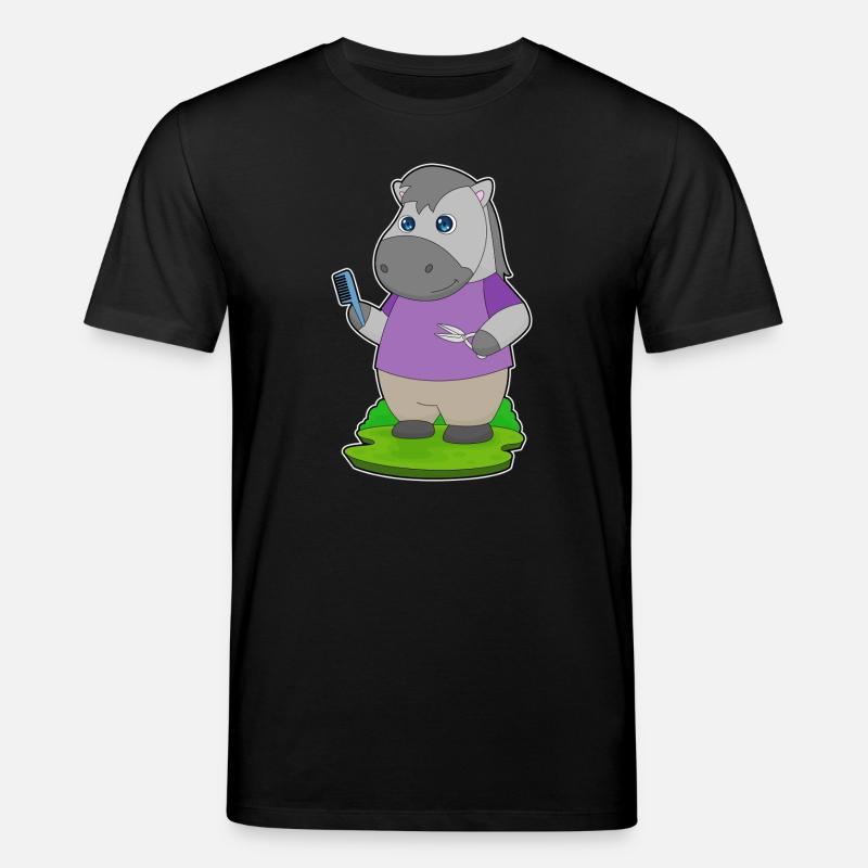 Cheval coiffeur Ciseaux Peigne - T-shirt bio CREATOR Stanley/Stella Unisexe - noir