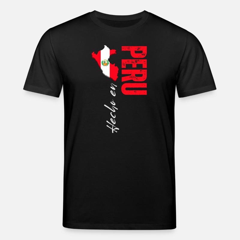 Hergestellt in Peru, vertikales Design - Stanley/Stella Unisex Bio-T-Shirt CREATOR  - Schwarz