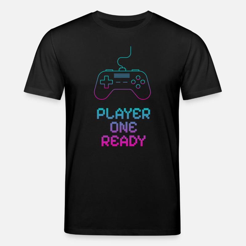 Neon Gaming Controller Design - Stanley/Stella Unisex Bio-T-Shirt CREATOR  - Schwarz