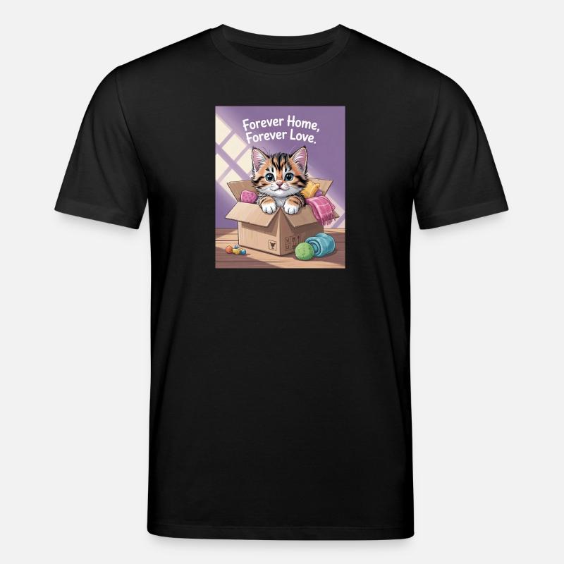 Forever Home Kitten in Box - Stanley/Stella Unisex Bio-T-Shirt CREATOR  - Schwarz
