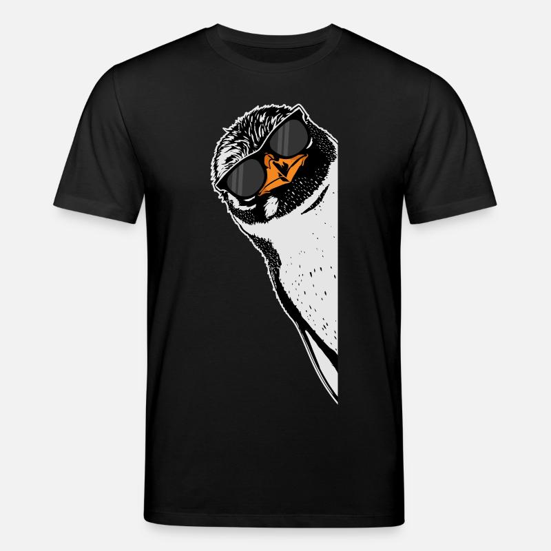 Pinguin mit Sonnenbrille - Stanley/Stella Unisex Bio-T-Shirt CREATOR - Schwarz