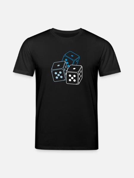 drei Spielwürfel / bunco dices (3c) - Stanley/Stella CREATOR Unisex Organic T-Shirt - black