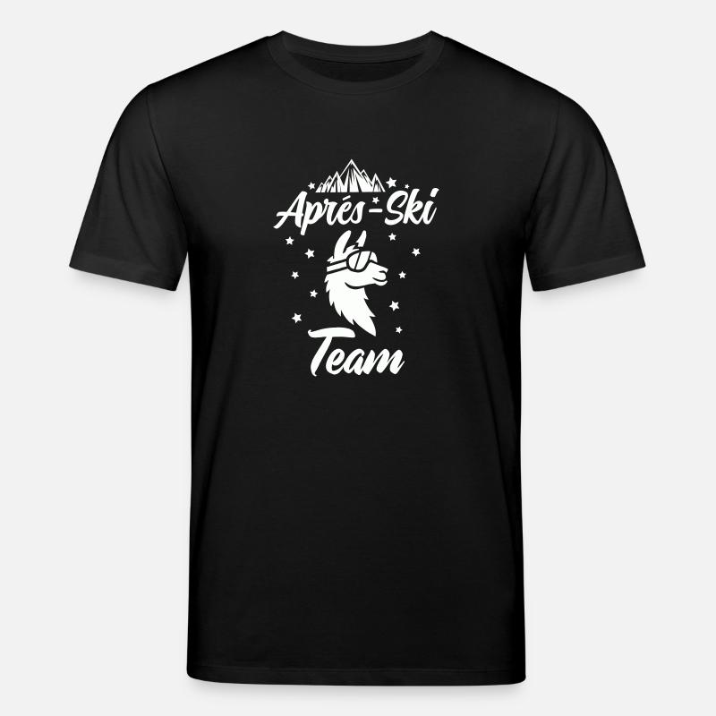 Équipe d’après-ski Lama - T-shirt bio CREATOR Stanley/Stella Unisexe - noir