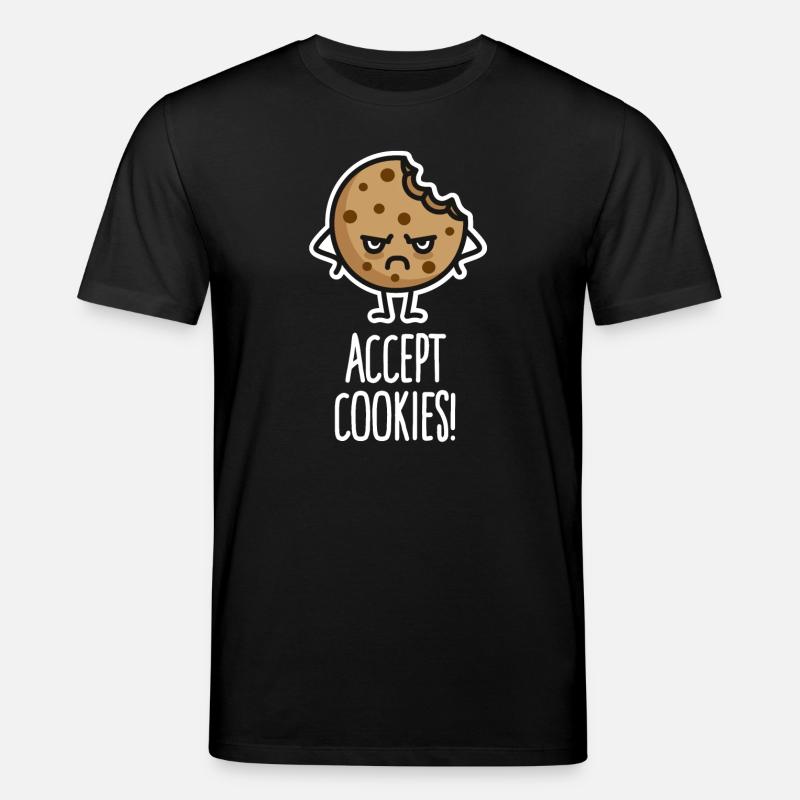 Lustige Programmierer Woke, Accept Cookies, Kekse - Stanley/Stella Unisex Bio-T-Shirt CREATOR - Schwarz