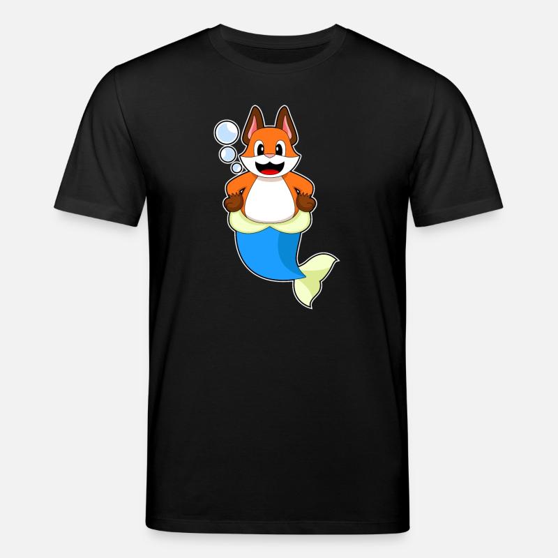 Fuchs Meerjungfrau - Stanley/Stella Unisex Bio-T-Shirt CREATOR  - Schwarz