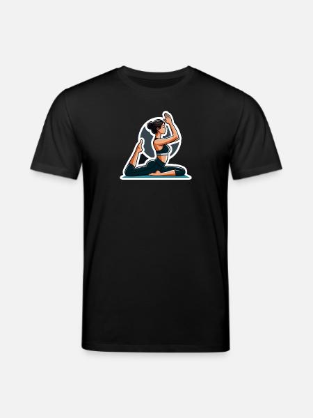 Yoga Woman Sticker - Stanley/Stella CREATOR Unisex Organic T-Shirt - black
