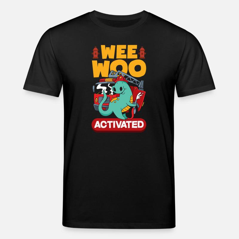 Escouade Wee Woo Pompier, Petit Pompier - T-shirt bio CREATOR Stanley/Stella Unisexe - noir