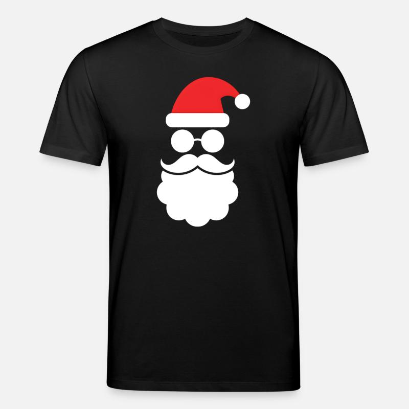Weihnachtsmann mit Bart Minimal Kopf Design - Stanley/Stella Unisex Bio-T-Shirt CREATOR - Schwarz