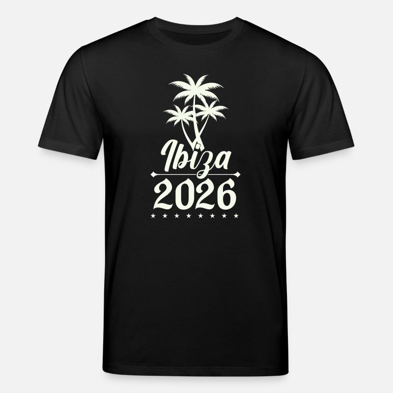 Ibiza 2026 Palmen Silhouette - Stanley/Stella Unisex Bio-T-Shirt CREATOR  - Schwarz