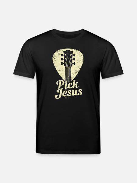 Pick Jesus Christian Faith Prayer - Stanley/Stella CREATOR Unisex Organic T-Shirt - black