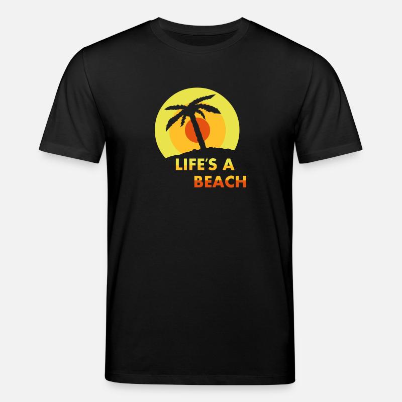La vie est une plage - T-shirt bio CREATOR Stanley/Stella Unisexe - noir