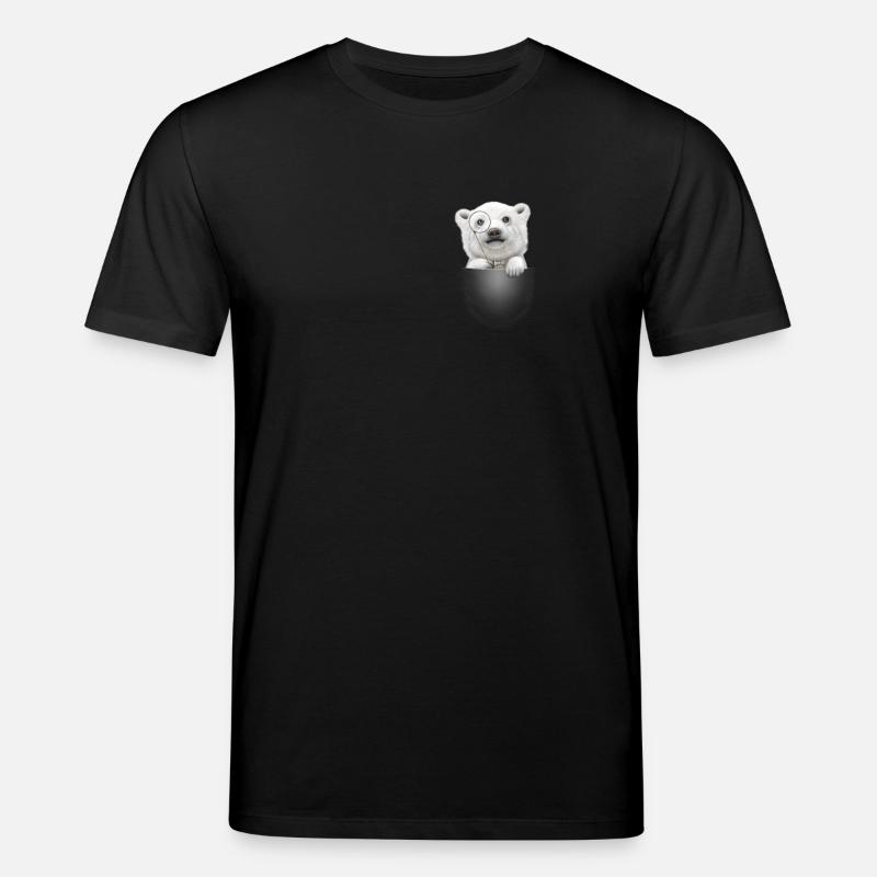 OURS POLAIRE DE POCHE - T-shirt bio CREATOR Stanley/Stella Unisexe - noir