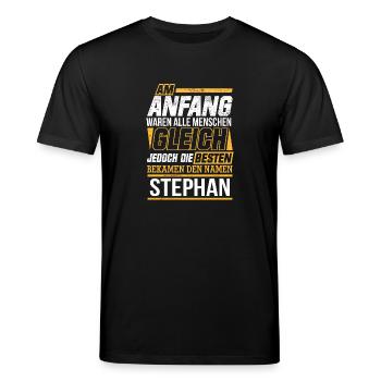 STEPHAN - Die Besten - Stanley/Stella Unisex Bio-T-Shirt CREATOR  - Schwarz - Vorne - Alina (178cm) & Michal (187cm)