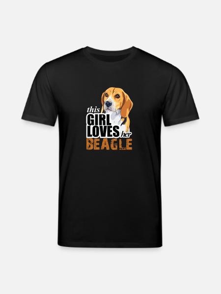 thIs gIrl loves her beagle - Stanley/Stella CREATOR Unisex Organic T-Shirt - black