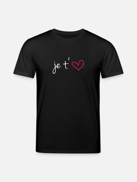 I Love You - Stanley/Stella CREATOR Unisex Organic T-Shirt - black