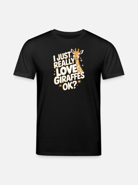 Giraffe Animal Africa Giraffes - Stanley/Stella CREATOR Unisex Organic T-Shirt - black