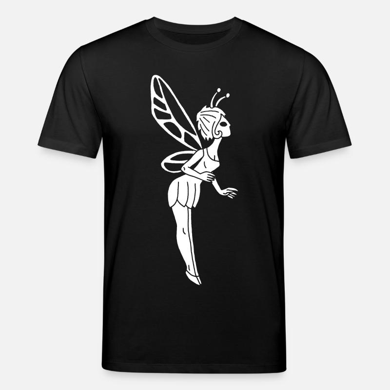 Fée porte bonheur blanche - T-shirt bio CREATOR Stanley/Stella Unisexe - noir