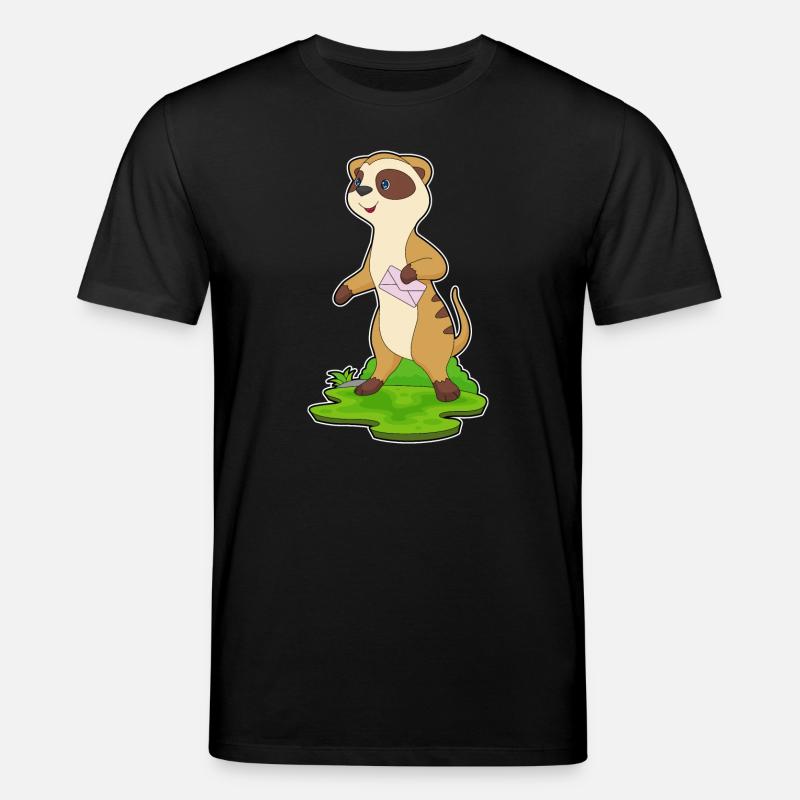 Erdmännchen Briefumschlag - Stanley/Stella Unisex Bio-T-Shirt CREATOR  - Schwarz