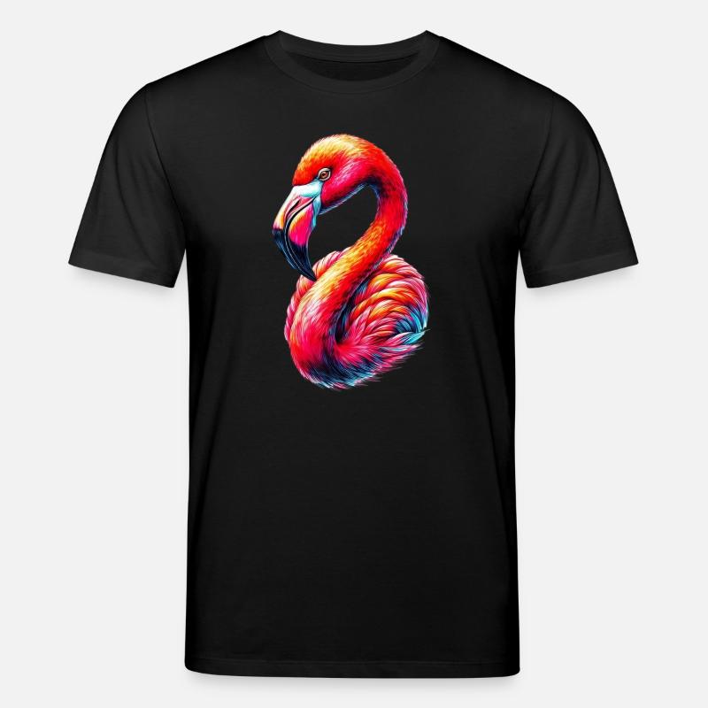 Flamingo - Stanley/Stella Unisex Bio-T-Shirt CREATOR  - Schwarz
