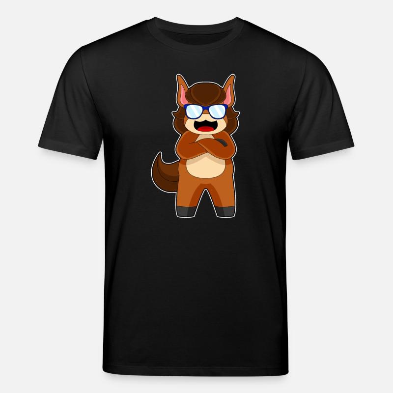 Pferd Sonnenbrille - Stanley/Stella Unisex Bio-T-Shirt CREATOR  - Schwarz