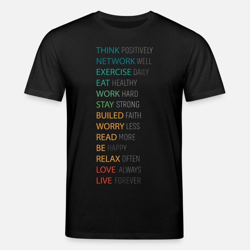 THINK POSITIVE - Stanley/Stella Unisex Bio-T-Shirt CREATOR - Schwarz