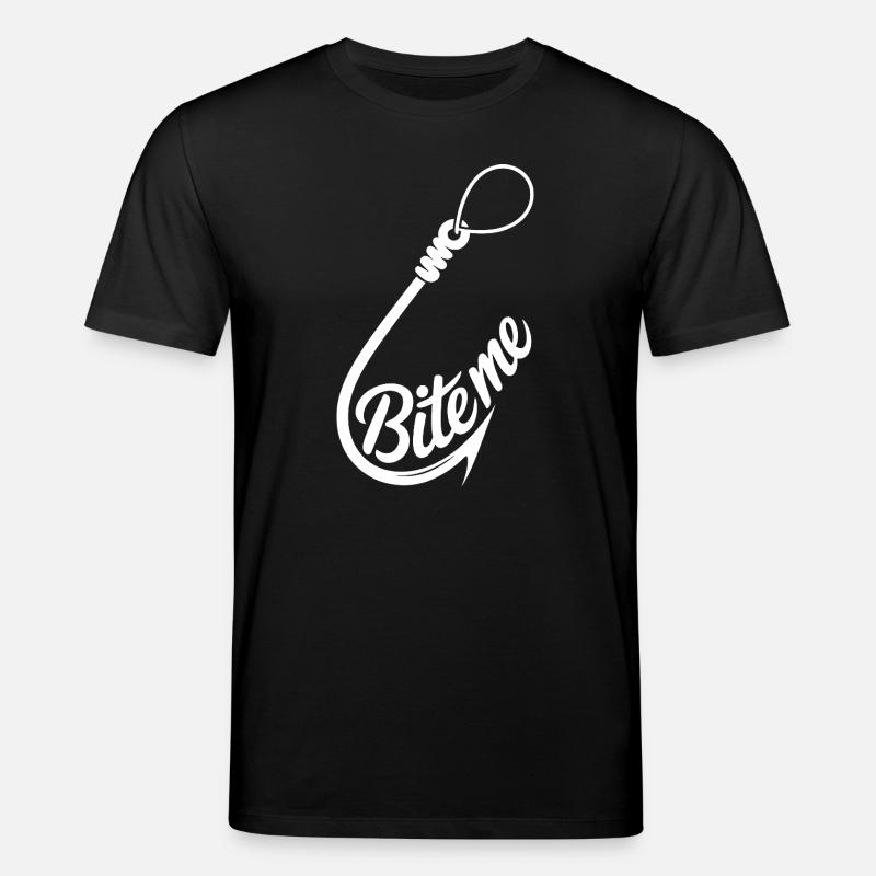 Bite Me Hook Graphic Tee - Stanley/Stella CREATOR Unisex Organic T-Shirt - black