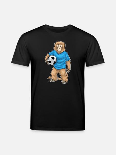 Monkey Goalkeeper Football Sports - Stanley/Stella CREATOR Unisex Organic T-Shirt - black