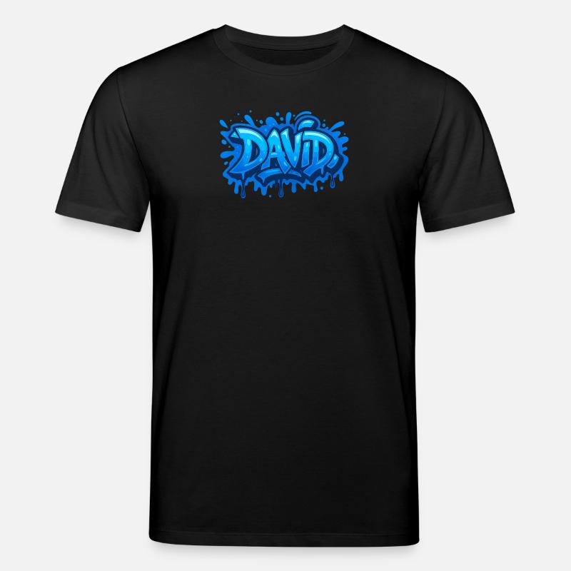 Graffiti DAVID Name Gift Ideal druckbar - Stanley/Stella Unisex Bio-T-Shirt CREATOR  - Schwarz