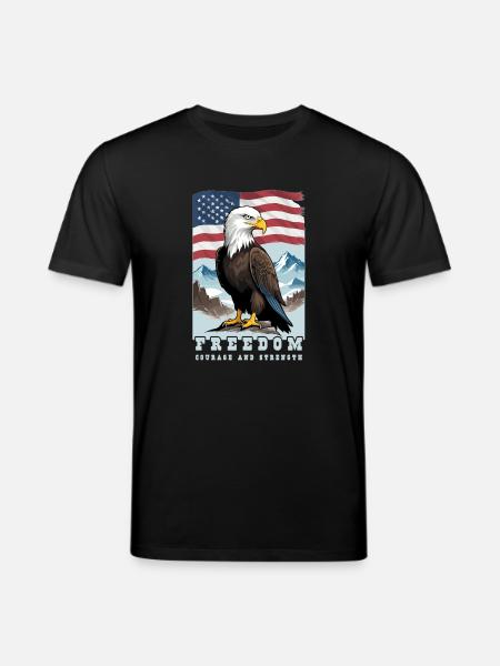 Bald eagle - Stanley/Stella CREATOR Unisex Organic T-Shirt - black