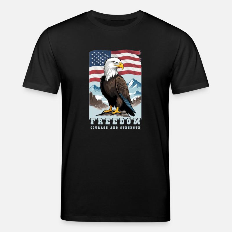 Bald eagle - Stanley/Stella CREATOR Unisex Organic T-Shirt - black