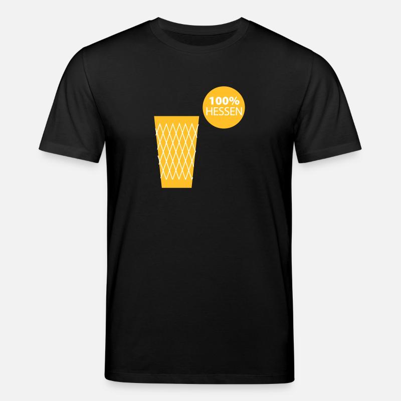 Geripptes 100% Hessen - Stanley/Stella Unisex Bio-T-Shirt CREATOR  - Schwarz