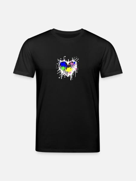 Graffiti Heart - Stanley/Stella CREATOR Unisex Organic T-Shirt - black