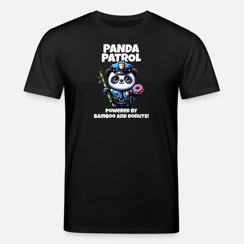 Polizei Panda - Stanley/Stella Unisex Bio-T-Shirt CREATOR  - Schwarz