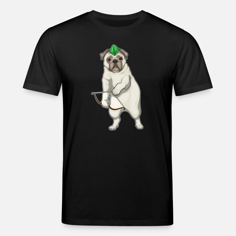 Mops Bogenschütze Bogen - Stanley/Stella Unisex Bio-T-Shirt CREATOR - Schwarz
