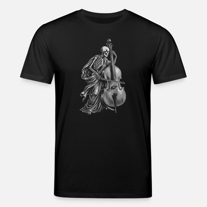 Skeleton joue de la contrebasse - T-shirt bio CREATOR Stanley/Stella Unisexe - noir