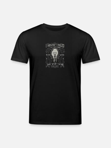 Thomas Edison's genial saying. - Stanley/Stella CREATOR Unisex Organic T-Shirt - black