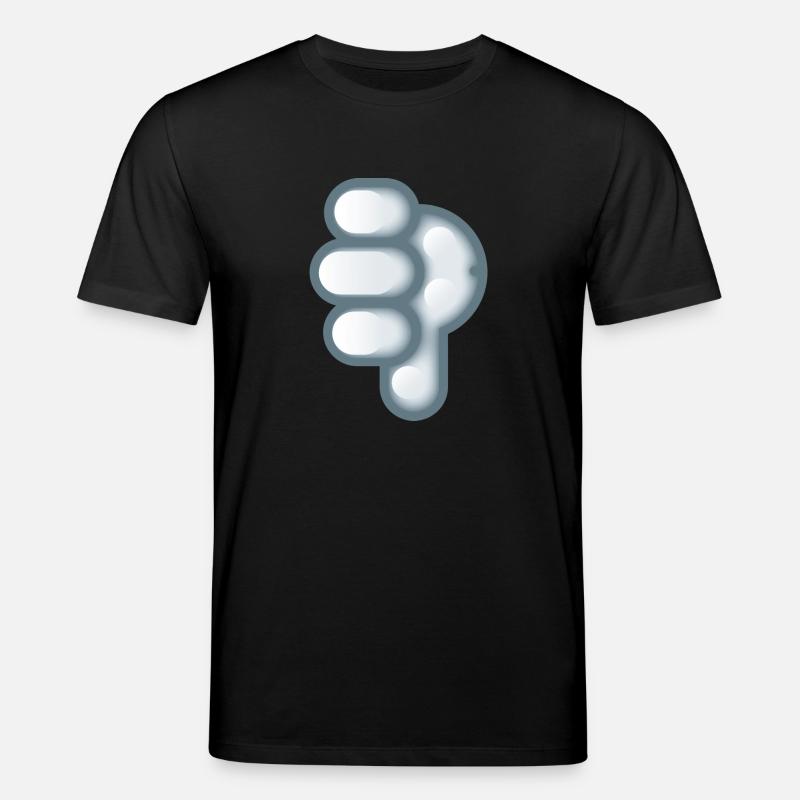 Smiley Hand Signal Down - Stanley/Stella Unisex Bio-T-Shirt CREATOR  - Schwarz
