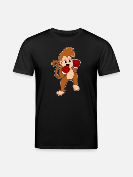 Monkey Boxer Boxing Gloves Boxing - Stanley/Stella CREATOR Unisex Organic T-Shirt - black