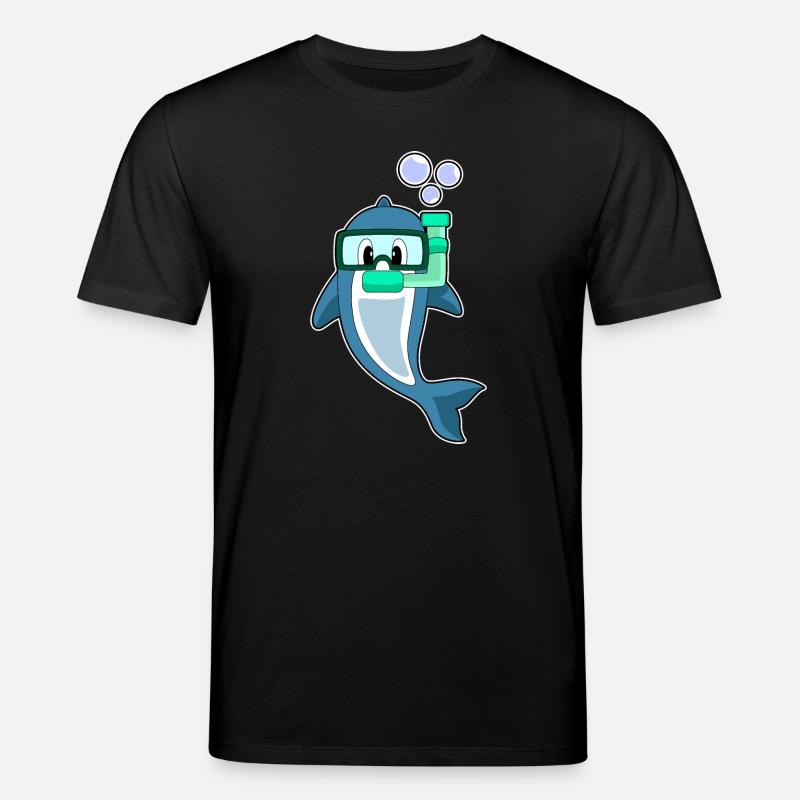 Dolphin Diver Snorkel - T-shirt bio CREATOR Stanley/Stella Unisexe - noir