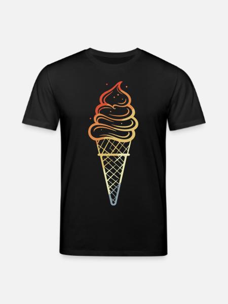 Eiswaffel Skizze Retro Style - Stanley/Stella Unisex Bio-T-Shirt CREATOR - Schwarz