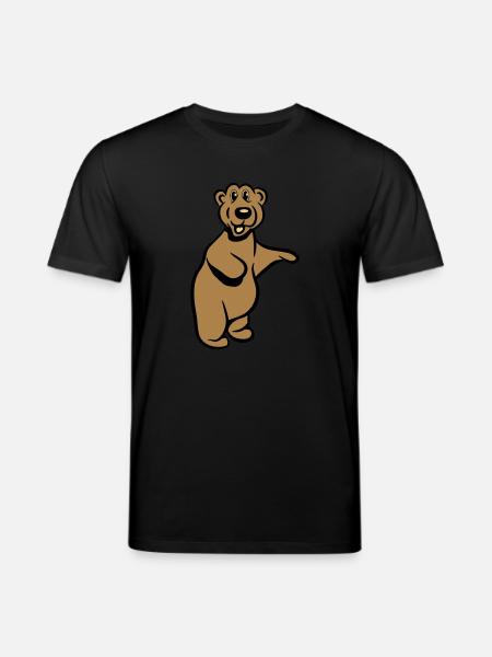 Bear funny comic - Stanley/Stella CREATOR Unisex Organic T-Shirt - black