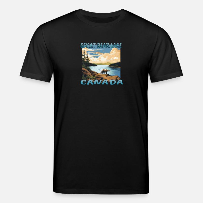 Grand lac de l’Ours, Canada - T-shirt bio CREATOR Stanley/Stella Unisexe - noir
