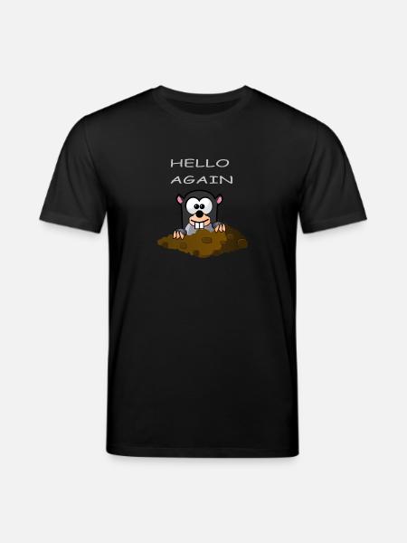 Mole Hello Again - Stanley/Stella CREATOR Unisex Organic T-Shirt - black