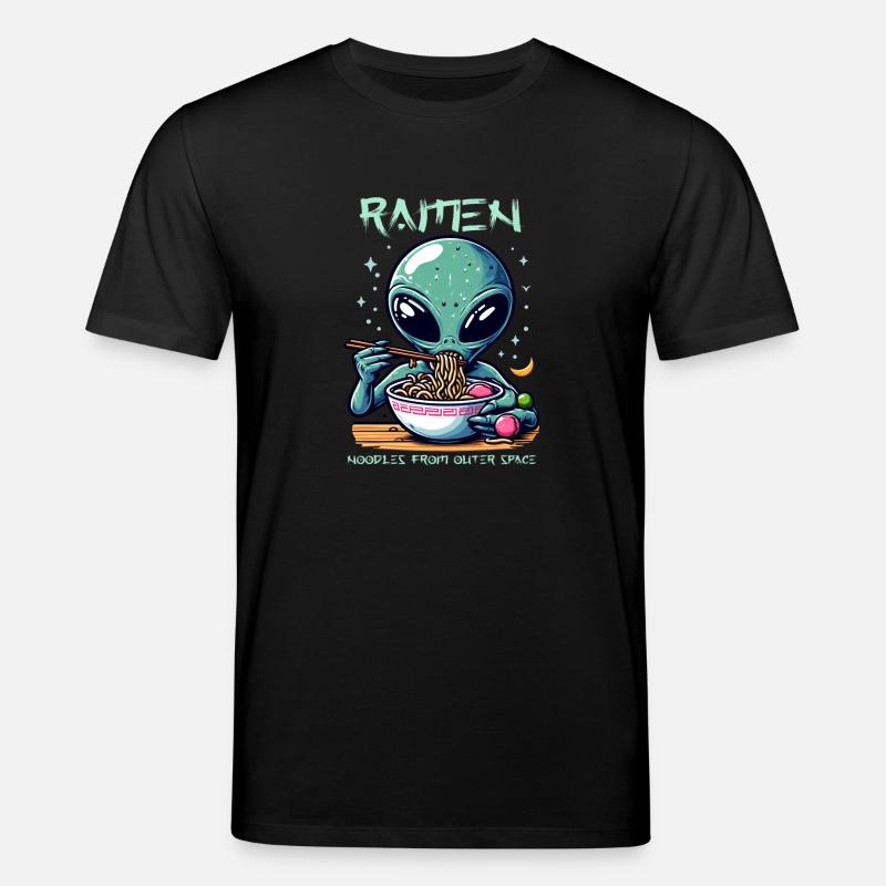 Outer Space Ramen Alien Nudeln - Stanley/Stella Unisex Bio-T-Shirt CREATOR  - Schwarz