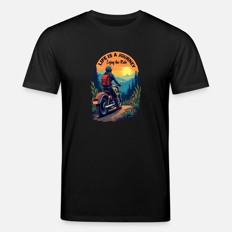 Genießen Sie die Fahrt - Stanley/Stella Unisex Bio-T-Shirt CREATOR  - Schwarz