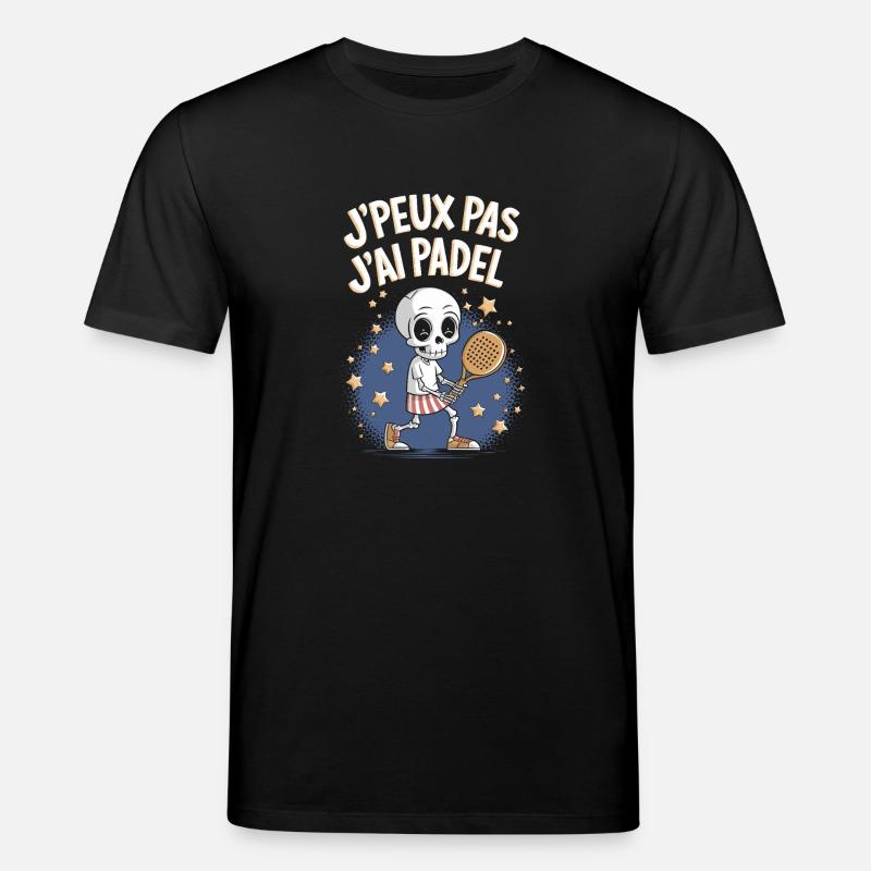 J'peux pas j'ai Padel - T-shirt bio CREATOR Stanley/Stella Unisexe - noir