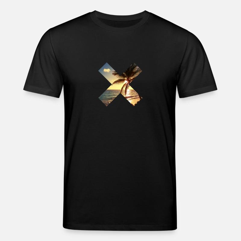 Été, palmier, plage - croix - T-shirt bio CREATOR Stanley/Stella Unisexe - noir