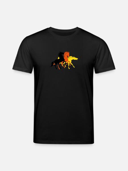 Three horses - Stanley/Stella CREATOR Unisex Organic T-Shirt - black